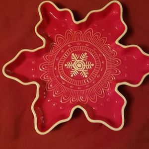 Snow Flake and Christmas tree candy Plates